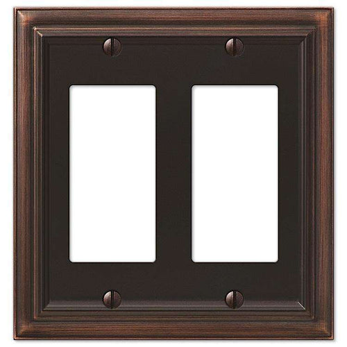 Continental Aged Bronze 2 Rocker (GFI) - Wallplatesonline.com
