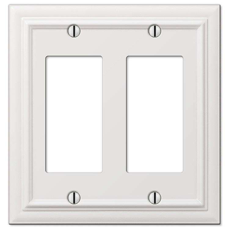 Continental White 2 Rocker (GFI) - Wallplatesonline.com