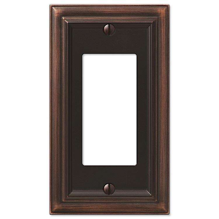 Continental Aged Bronze 1 Rocker (GFI) - Wallplatesonline.com