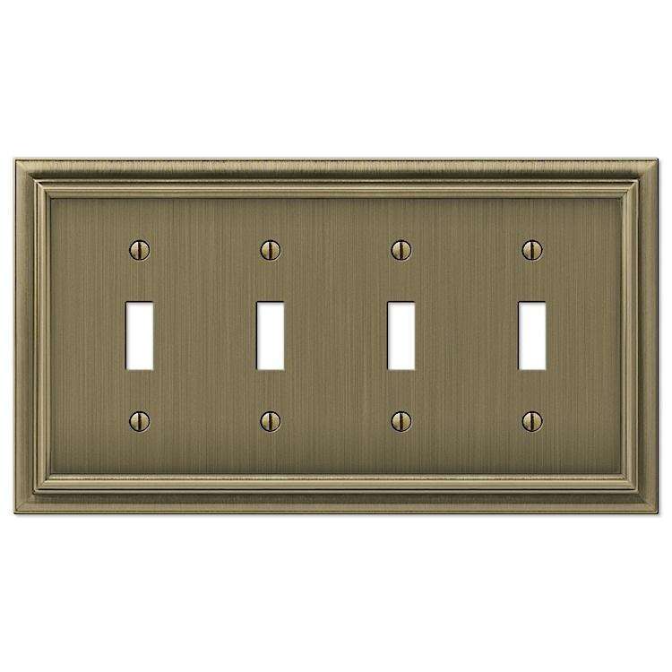 Continental Brushed Brass 4 Toggle