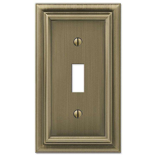 Continental Brushed Brass Cover Plates - Wallplatesonline.com