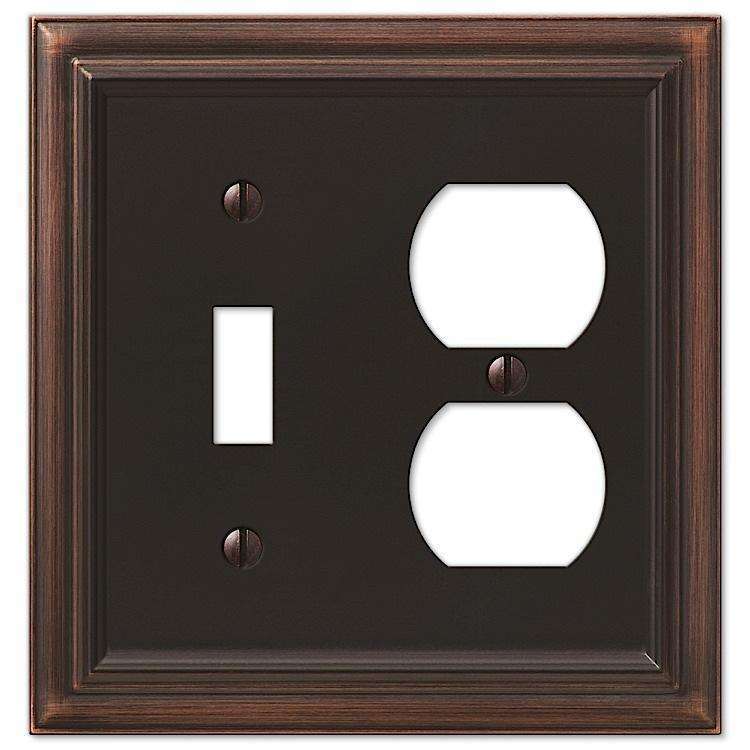 Continental Aged Bronze Toggle / Duplex Outlet