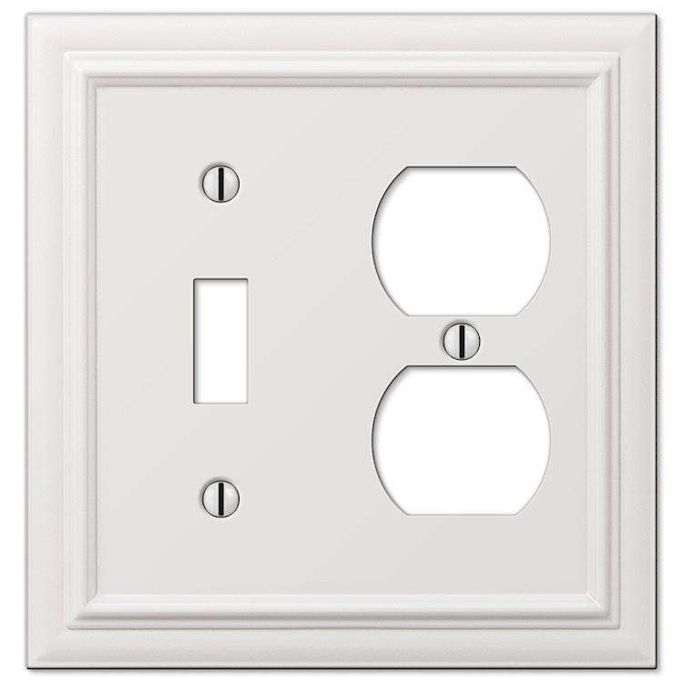 Continental White Toggle / Duplex Outlet - Wallplatesonline.com