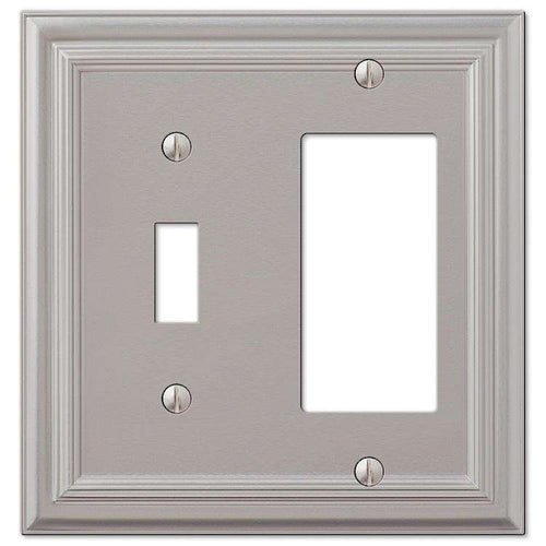 Continental Satin Nickel Toggle / 1 Rocker (GFI) - Wallplatesonline.com