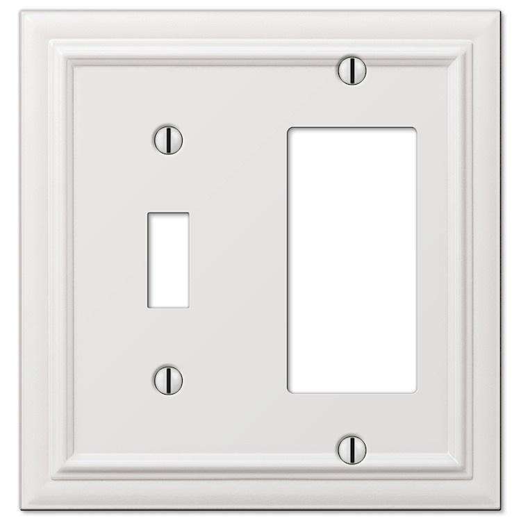 Continental White Toggle / 1 Rocker (GFI) - Wallplatesonline.com