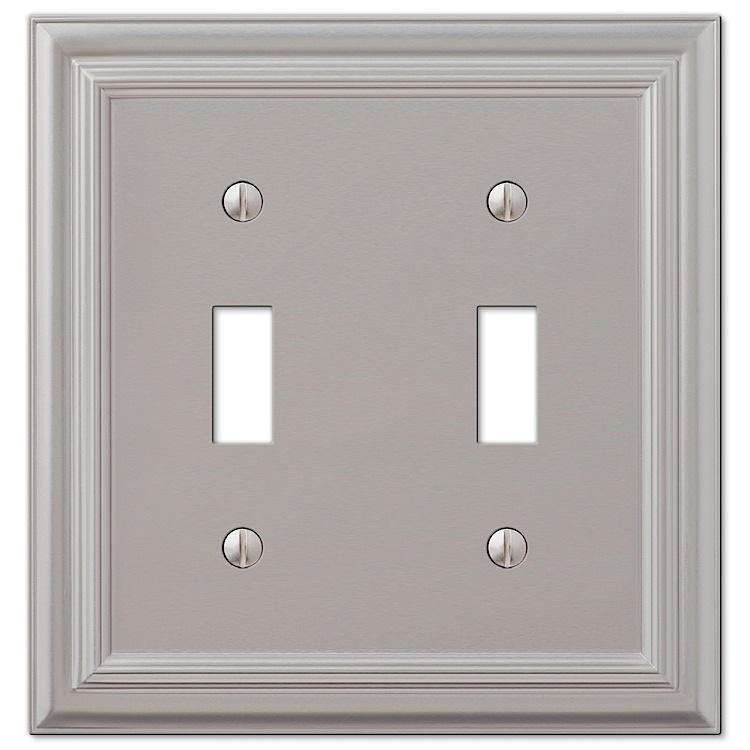 Continental Satin Nickel Double Toggle - Wallplatesonline.com