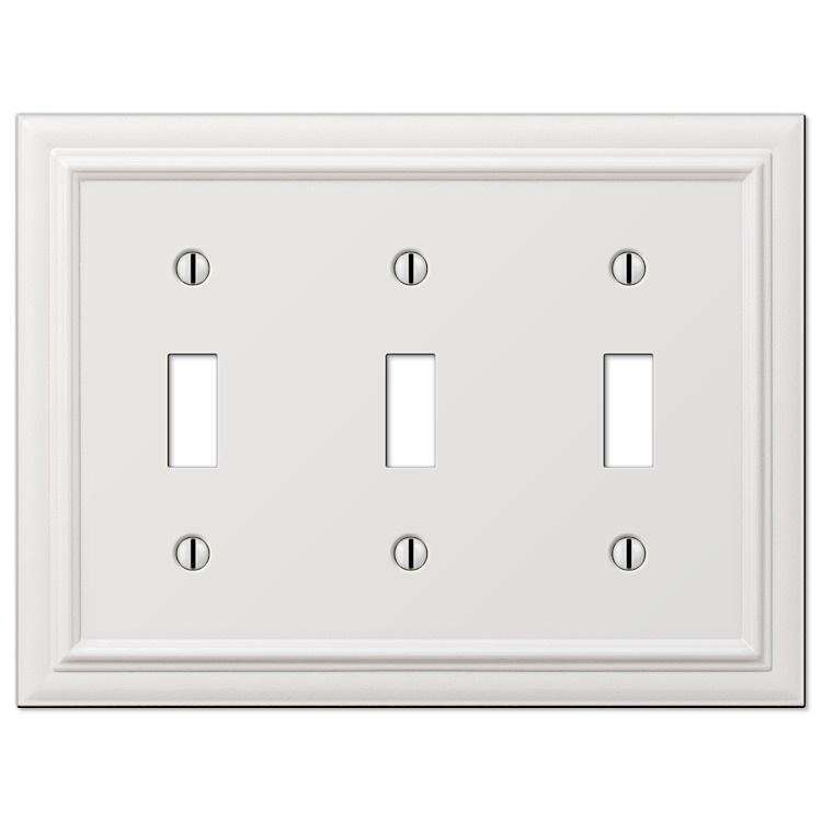 Continental White Triple Toggle - Wallplatesonline.com