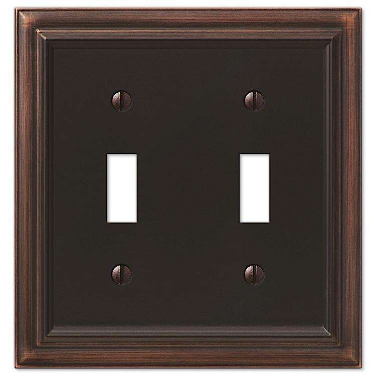 Continental Aged Bronze Double Toggle - Wallplatesonline.com