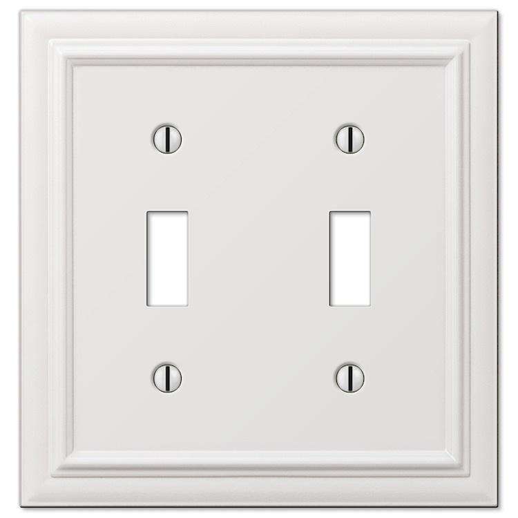 Continental White Double Toggle - Wallplatesonline.com