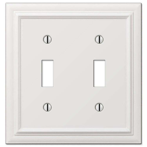 Continental White Double Toggle - Wallplatesonline.com