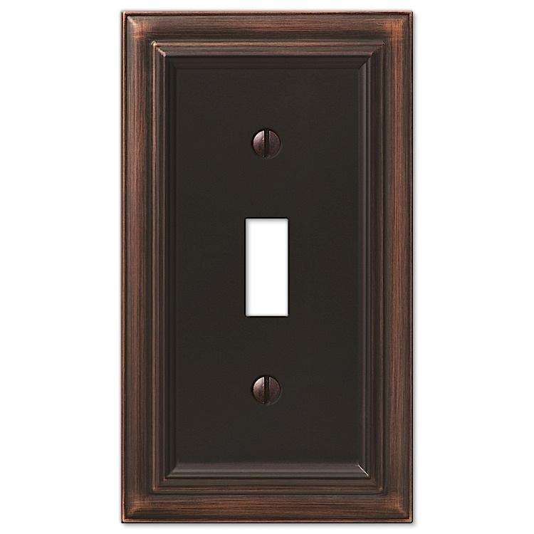 Continental Aged Bronze Cover Plates - Wallplatesonline.com