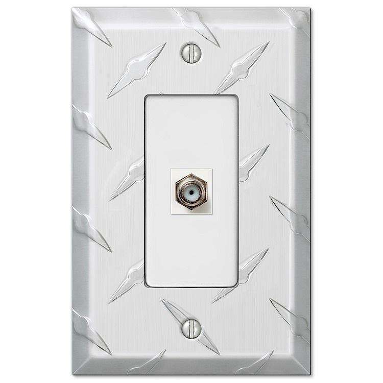 Garage Plate Aluminum 1 Cable TV with Hardware