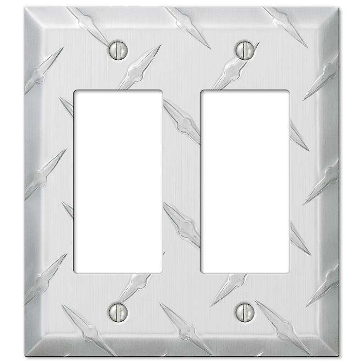 Garage Plate Aluminum 2 Rocker (GFI) - Wallplatesonline.com