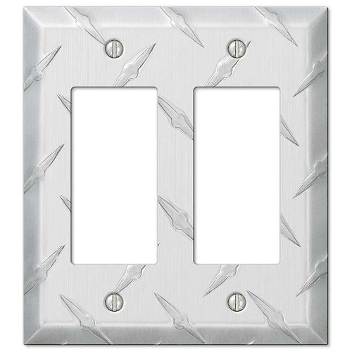 Garage Plate Aluminum 2 Rocker (GFI) - Wallplatesonline.com