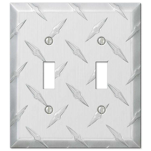 Garage Plate Aluminum Double Toggle - Wallplatesonline.com