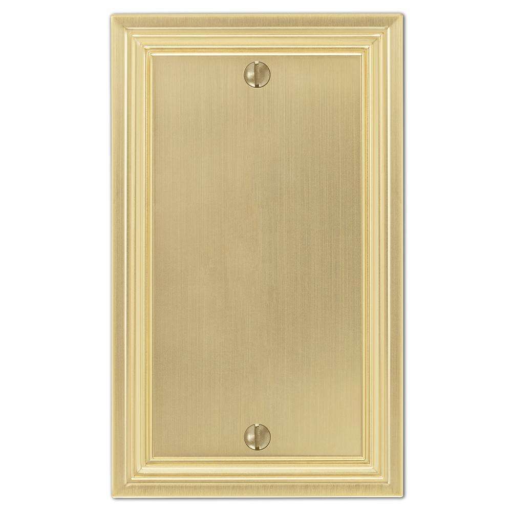 Daltry Satin Brass 1 Blank:Wallplatesonline.com