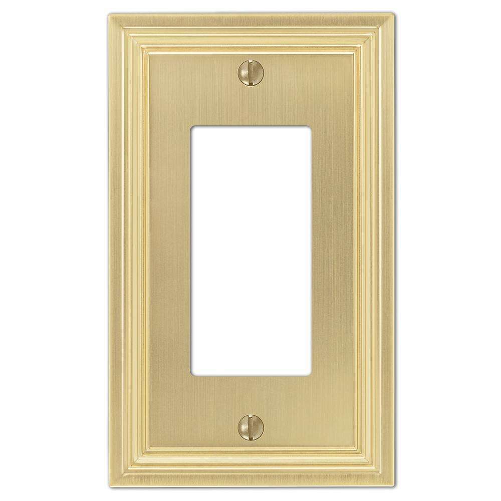 Daltry Satin Brass 1 Rocker (GFI):Wallplatesonline.com