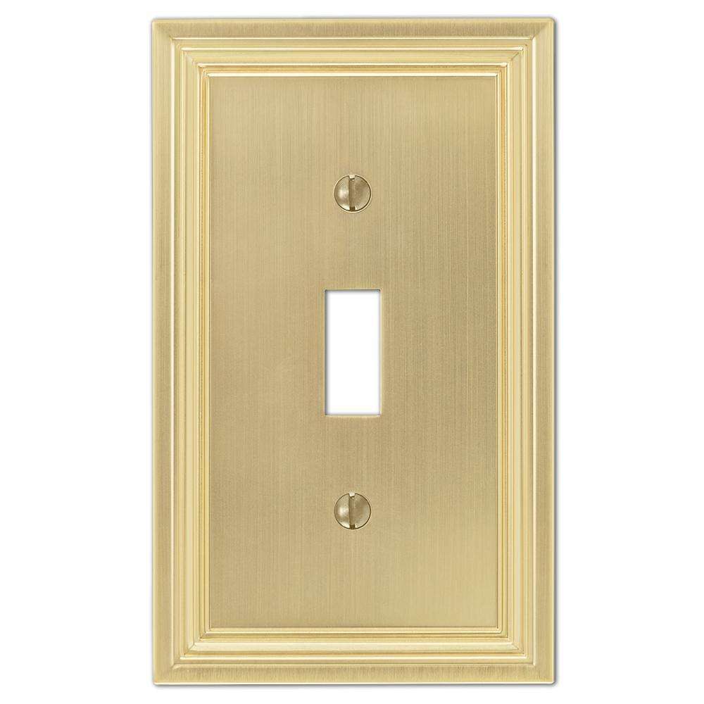 Daltry Satin Brass Cover Plates:Wallplatesonline.com