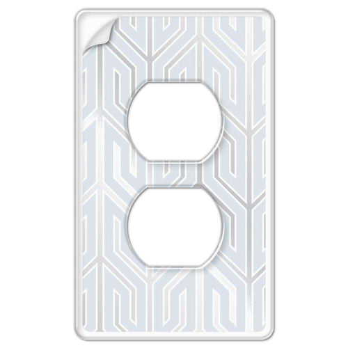 Clear Plastic Wallpaper Plate 1 Duplex Outlet:Wallplatesonline.com