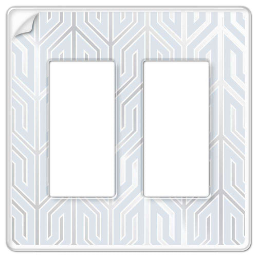Clear Plastic Wallpaper Plate 2 Rocker (GFI):Wallplatesonline.com