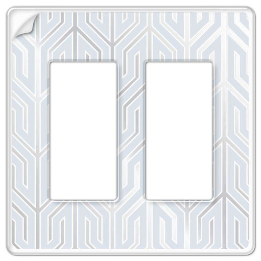 Clear Plastic Wallpaper Plate 2 Rocker (GFI):Wallplatesonline.com
