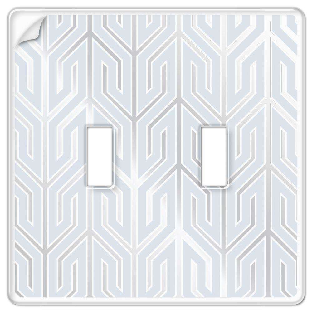 Clear Plastic Wallpaper Plate Double Toggle:Wallplatesonline.com