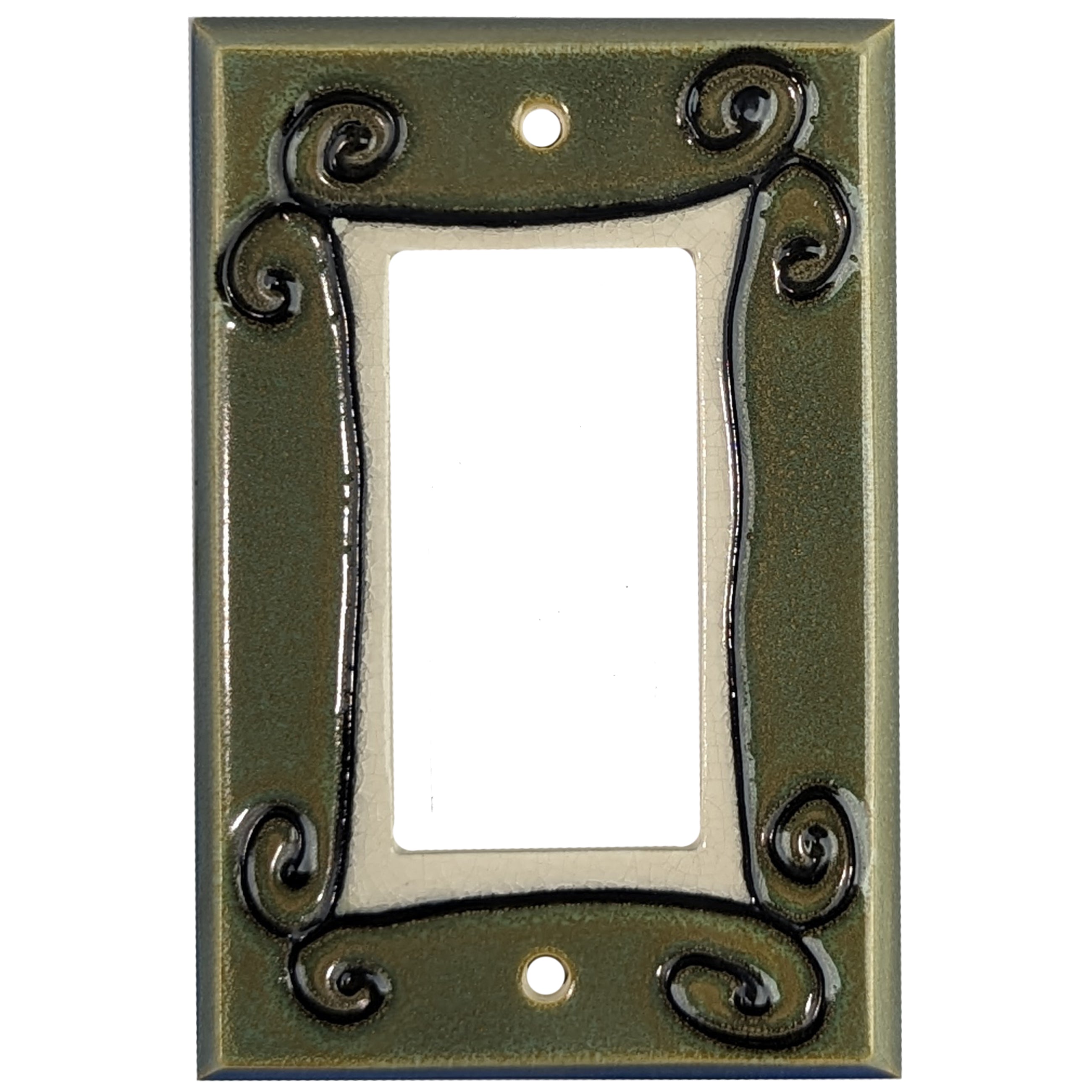 Scroll Mocha Cover Plates Rocker Wallplate