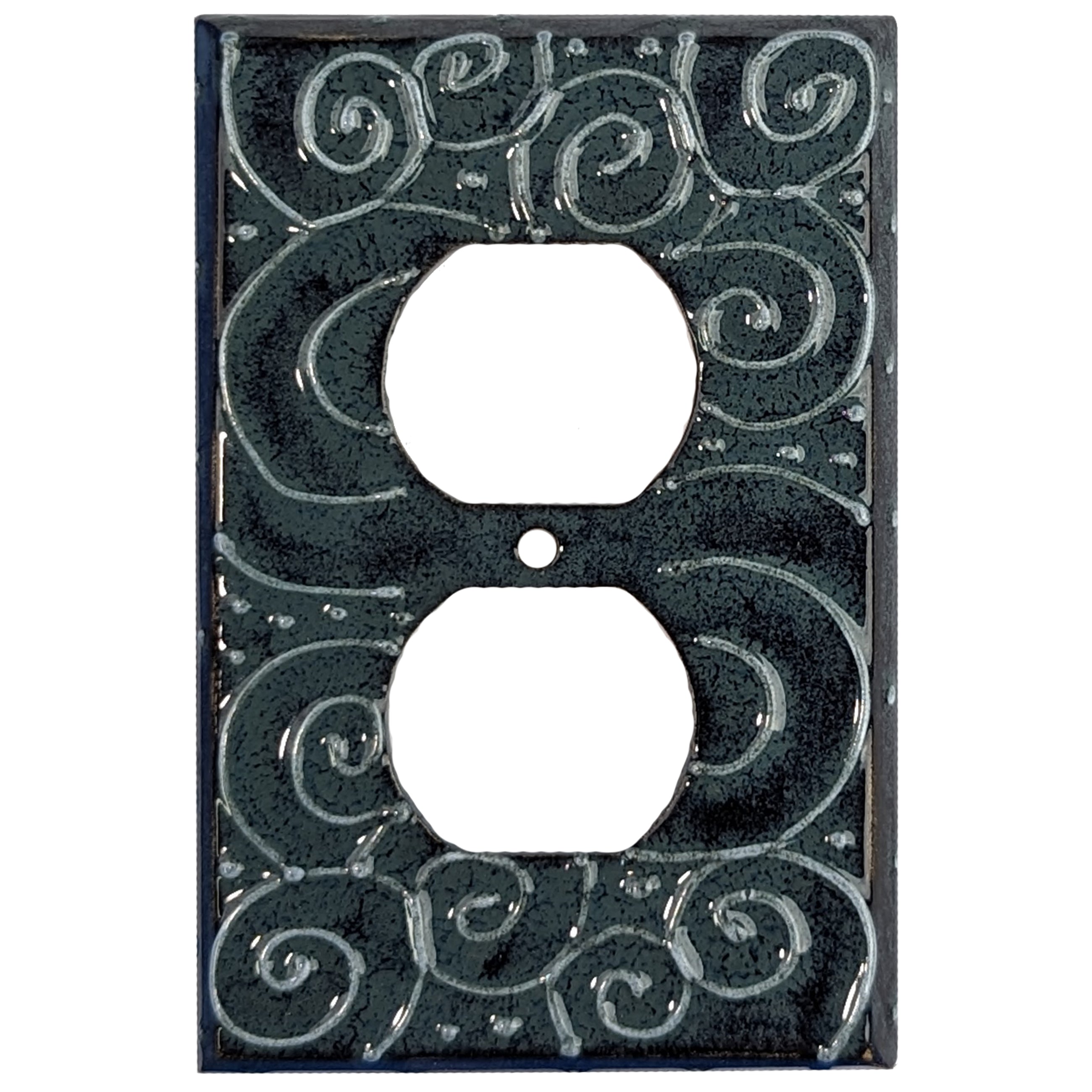Spirals Cover Plates Duplex Outlet Wallplate