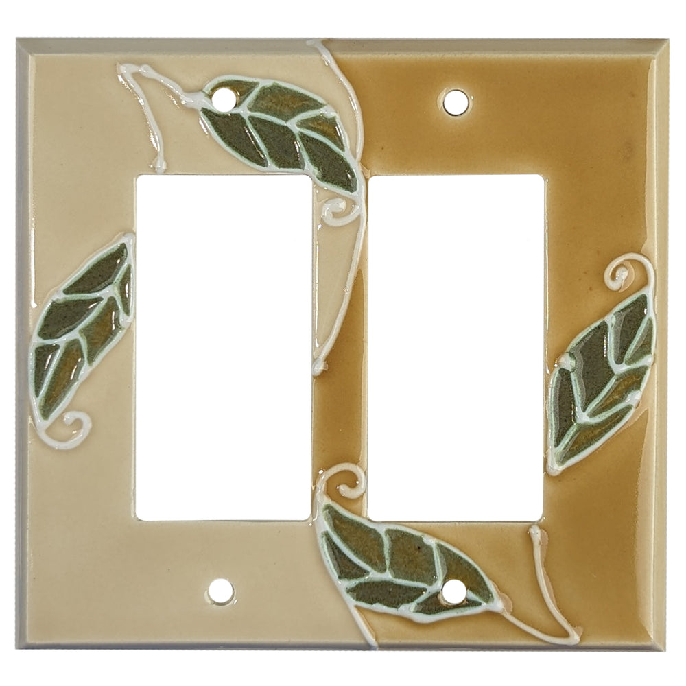Spring Leaves Cover Plates 2 Rocker Wallplate
