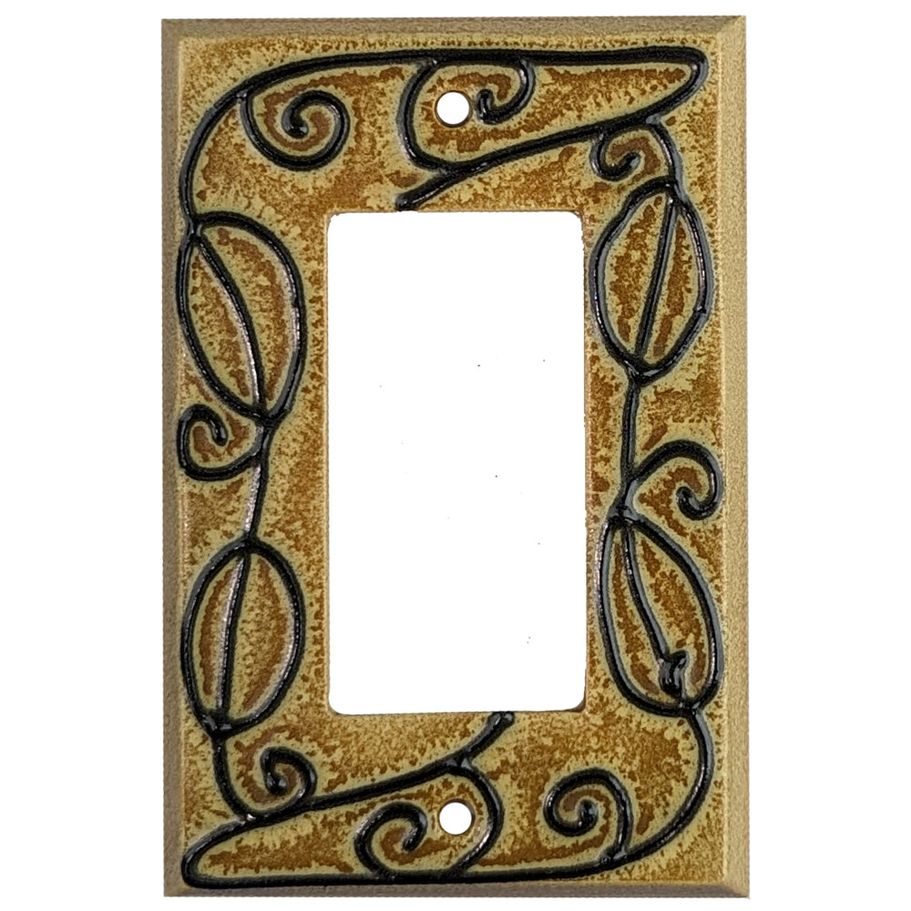 Vine Ginger Single Covers Plates Rocker Wallplate