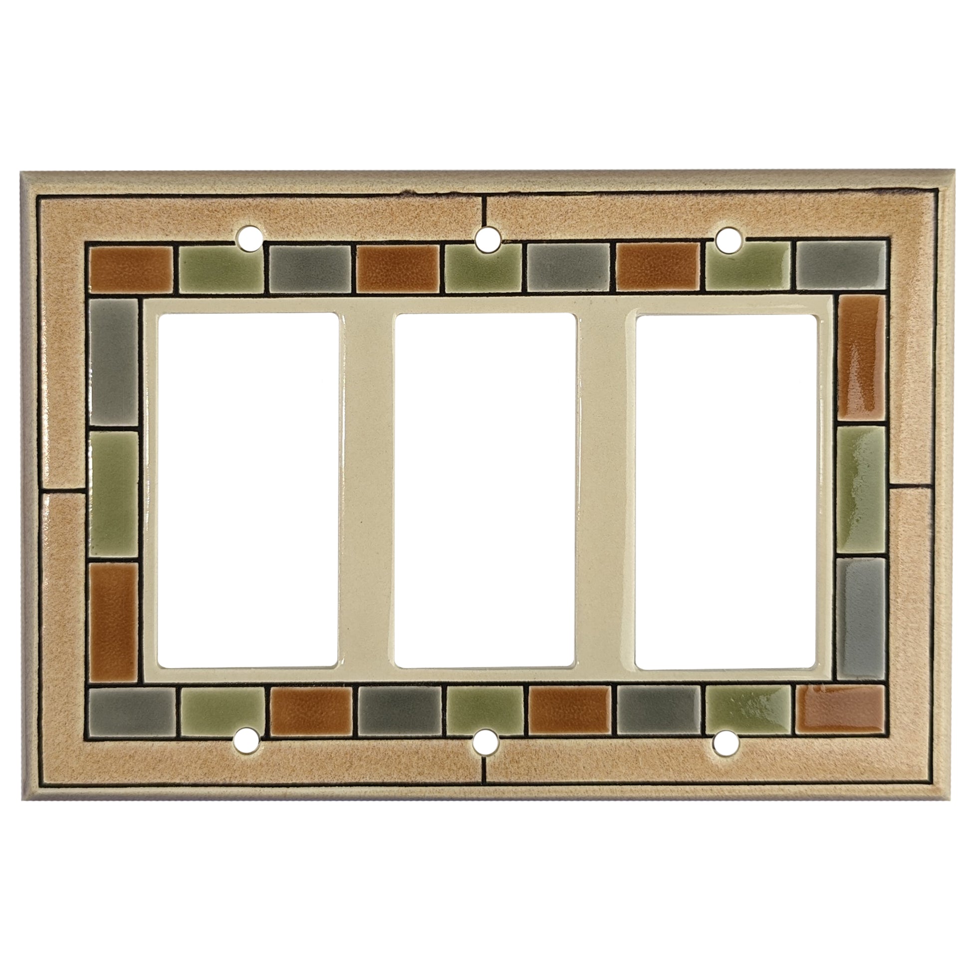Glass Blocks Cover Plates 3 Rocker Wallplate