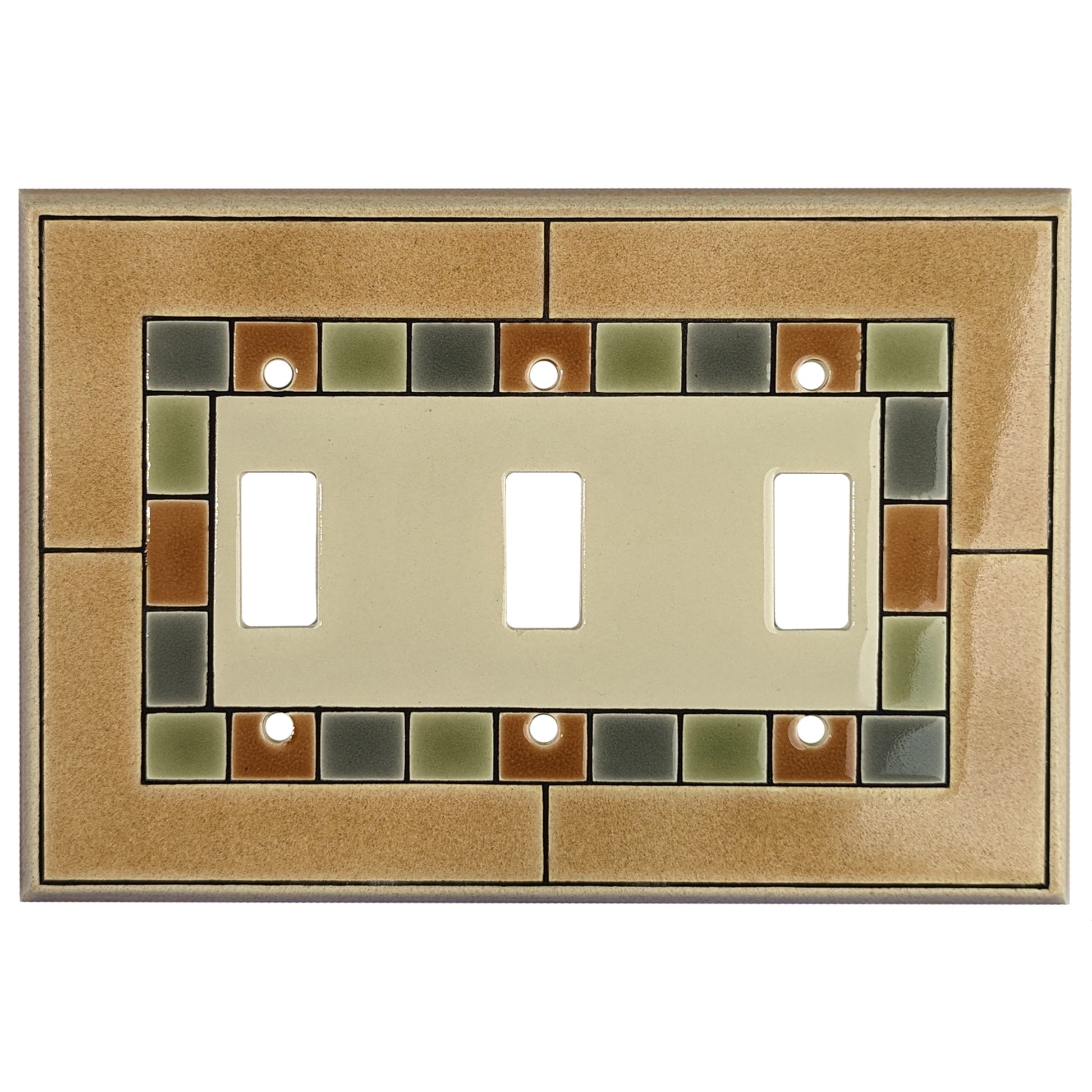 Glass Blocks Cover Plates 3 Toggle Wallplate