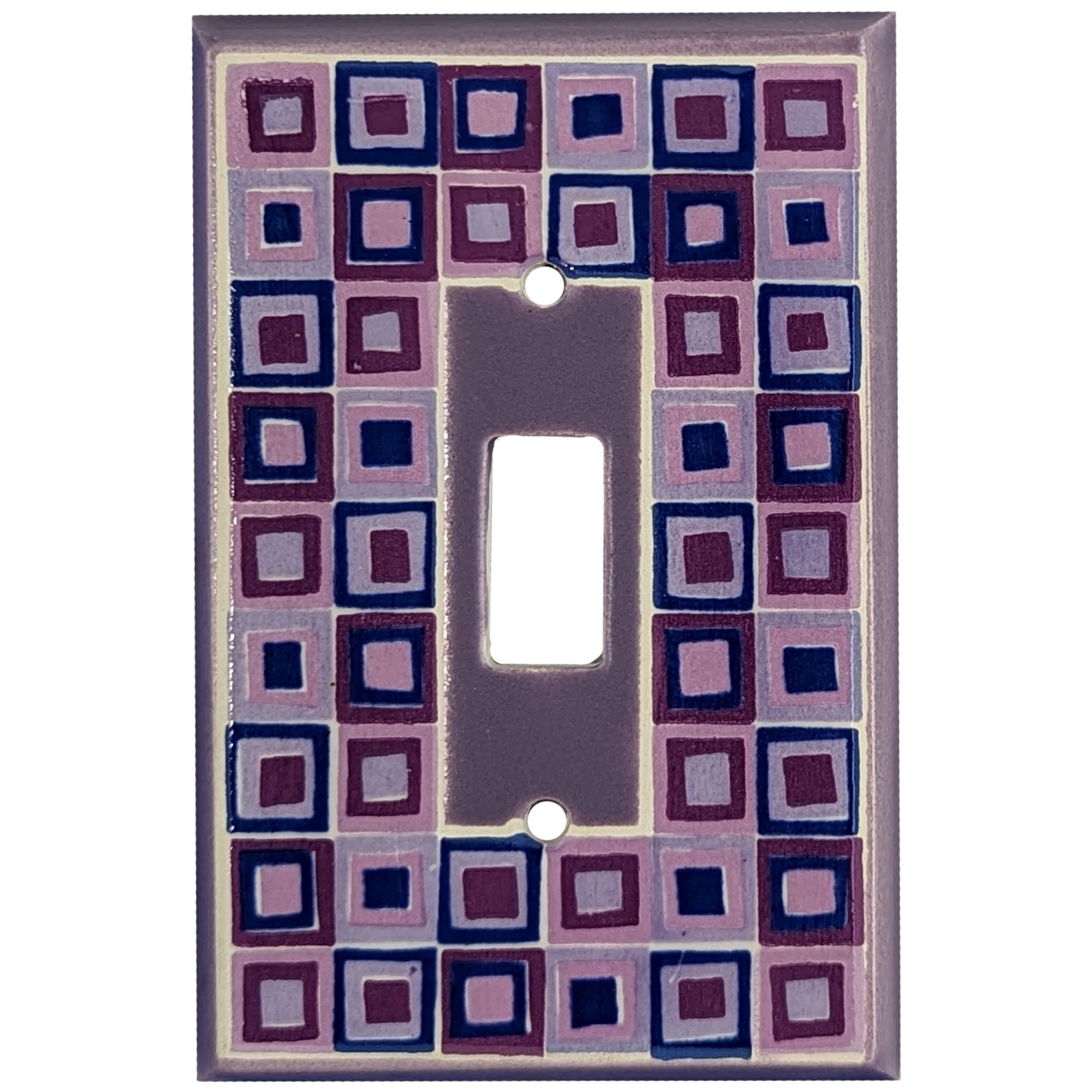 Squares Purple Single Covers Plates Cover Plates