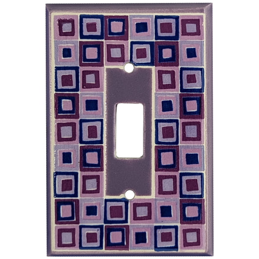 Squares Purple Single Covers Plates Cover Plates