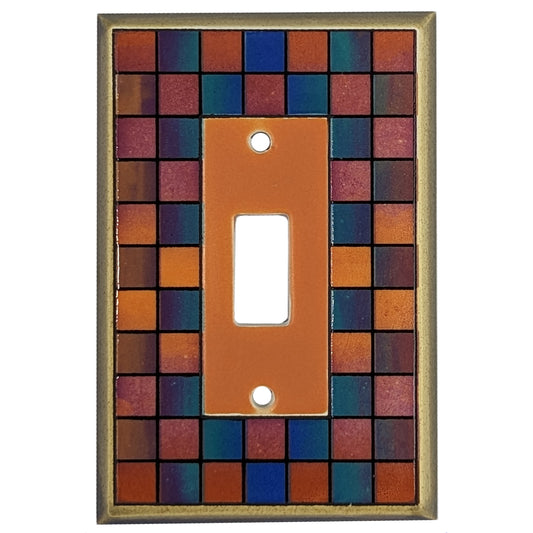 Squares Multi Colored Single Covers Plates Cover Plates