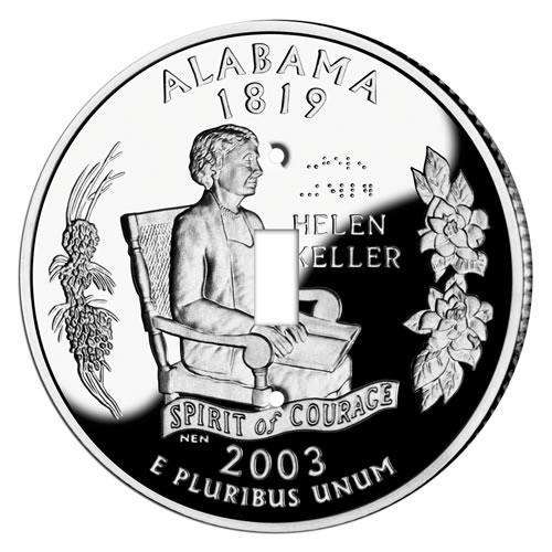Alabama State Coin Switchplate:Wallplatesonline.com
