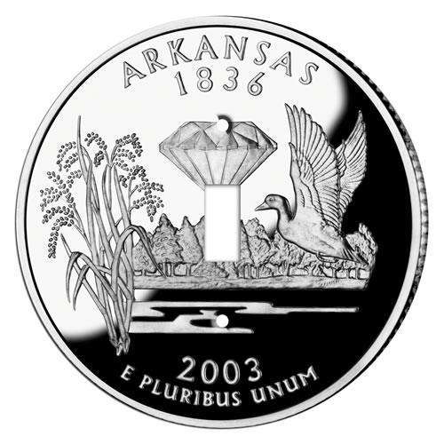 Arkansas State Coin Switchplate:Wallplatesonline.com