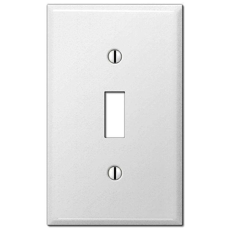 Contractor White Smooth Steel Cover Plates Wallplate - Wallplatesonline.com