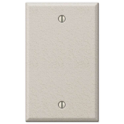 Contractor Light Almond Wrinkle Steel Blank Wallplate - Wallplatesonline.com