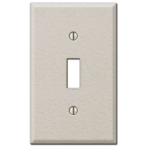 Contractor Light Almond Wrinkle Steel Cover Plates Wallplate - Wallplatesonline.com