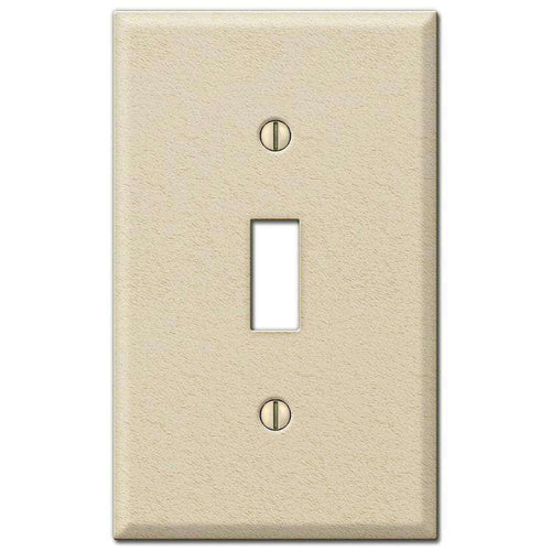 Contractor Ivory Wrinkle Steel Cover Plates Wallplate - Wallplatesonline.com