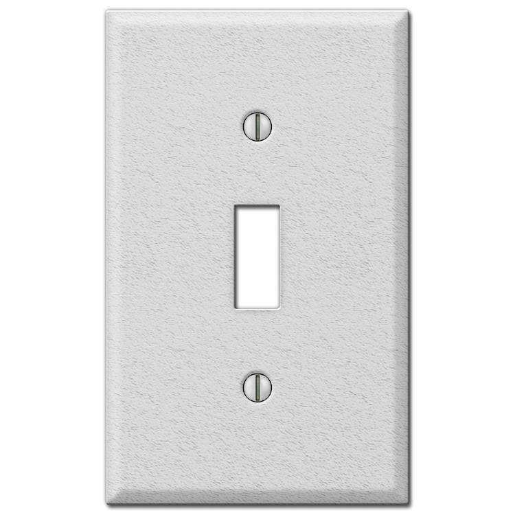 Contractor White Wrinkle Steel Cover Plates Wallplate