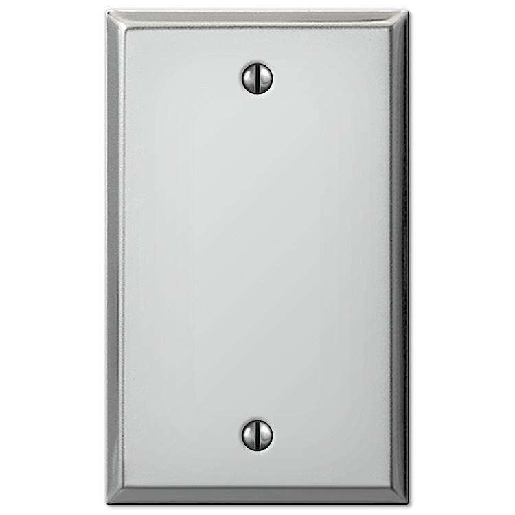 Contractor Polished Chrome Steel Blank Wallplate