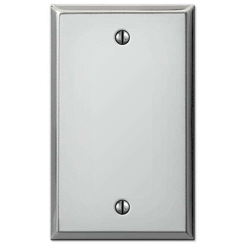 Contractor Polished Chrome Steel Blank Wallplate - Wallplatesonline.com