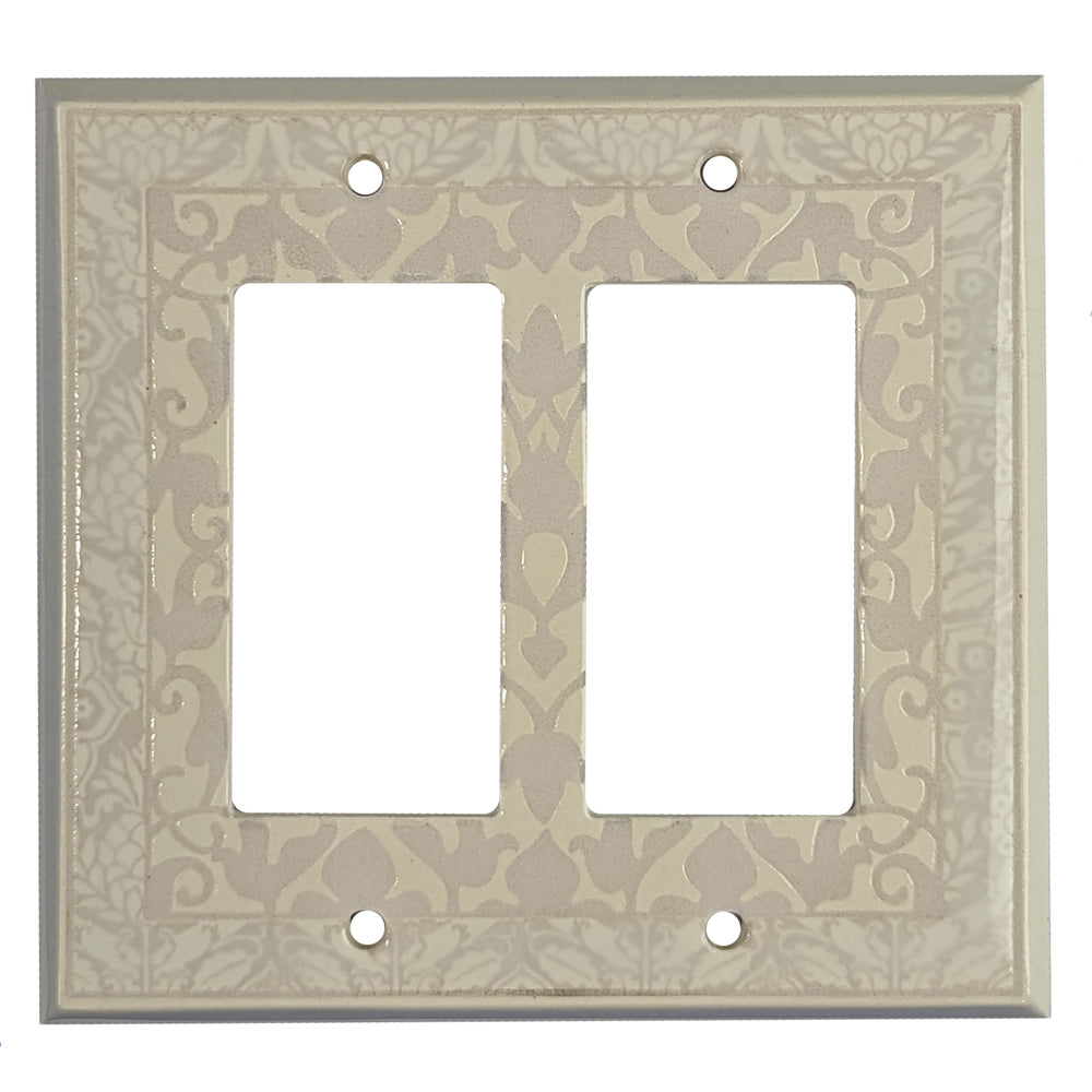 Monoprint - Taupe Cover Plates 2 Rocker Wallplate