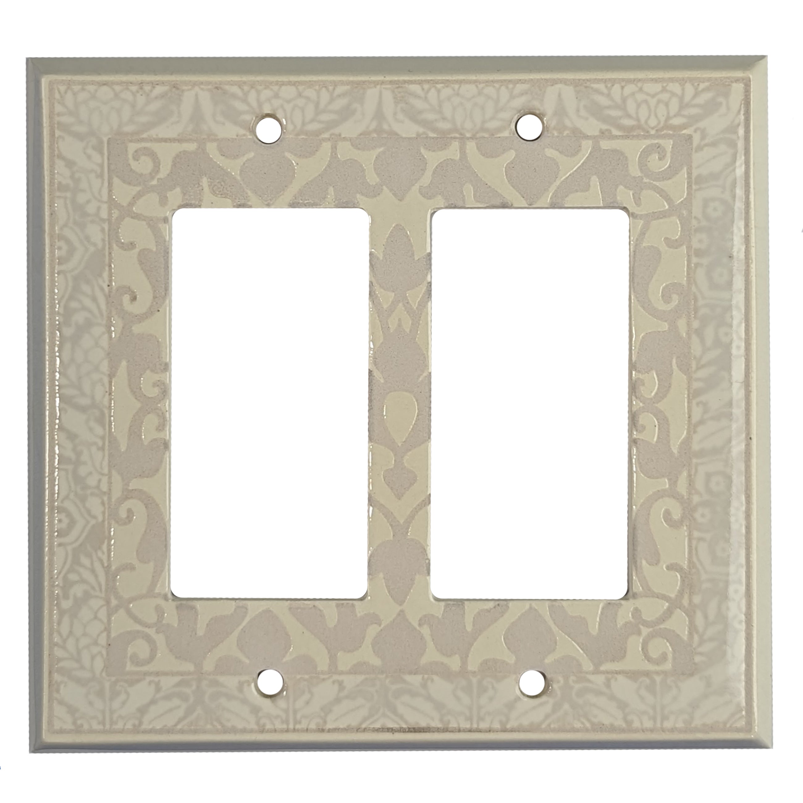 Monoprint - Taupe Cover Plates 2 Rocker Wallplate