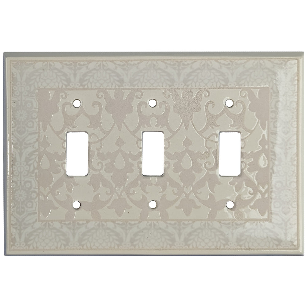 Monoprint - Taupe Cover Plates 3 Toggle Wallplate