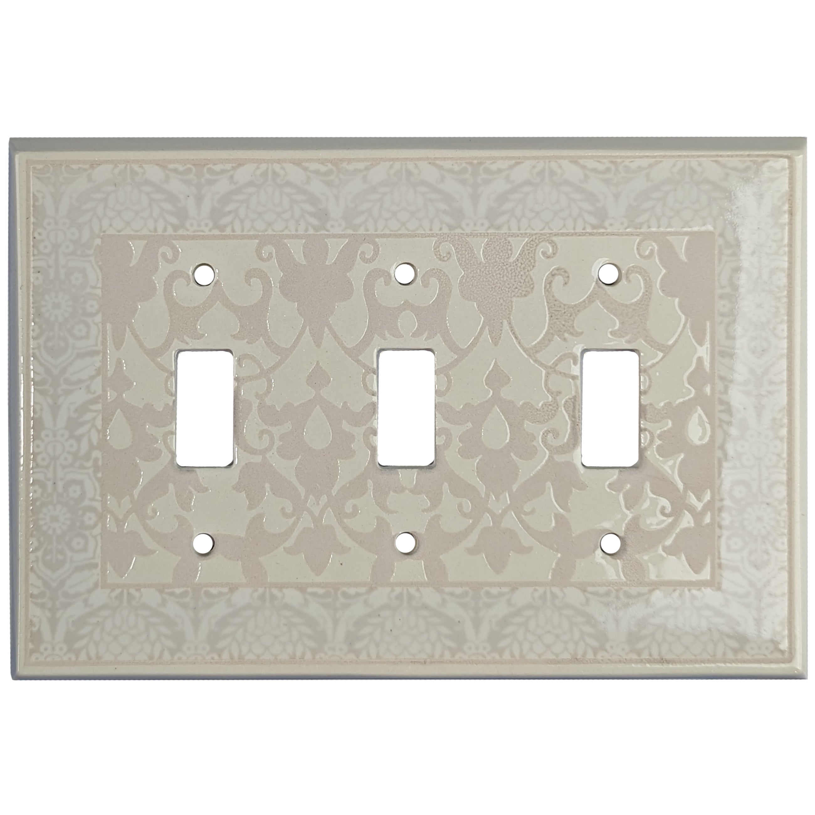 Monoprint - Taupe Cover Plates 3 Toggle Wallplate