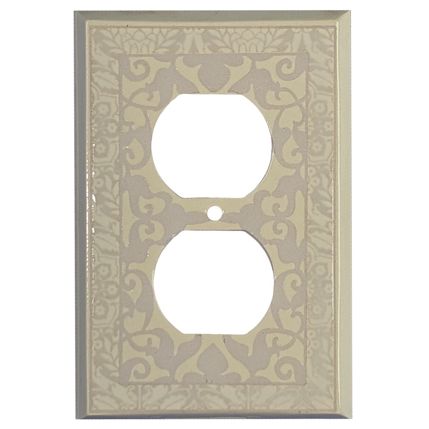 Monoprint - Taupe Cover Plates Duplex Outlet Wallplate