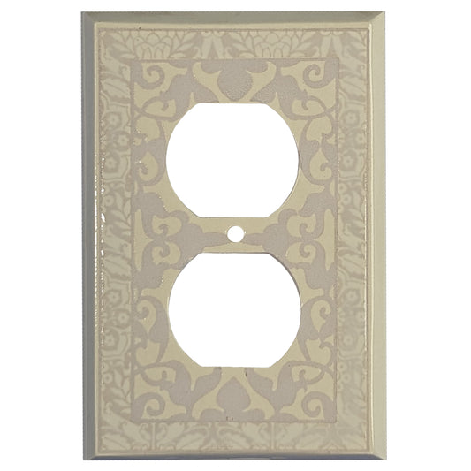 Monoprint - Taupe Cover Plates Duplex Outlet Wallplate